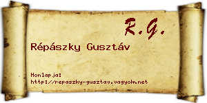 Répászky Gusztáv névjegykártya